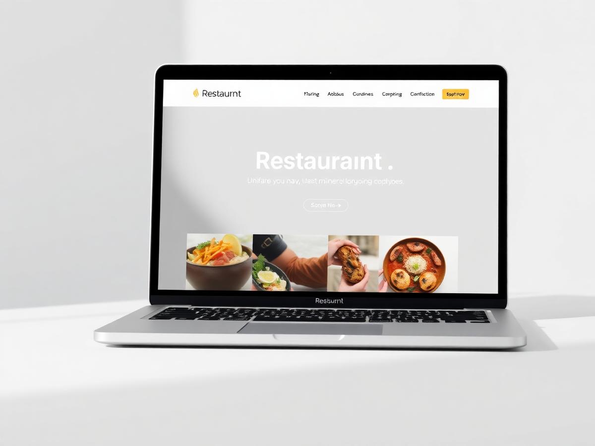 Local Restaurant website mockup